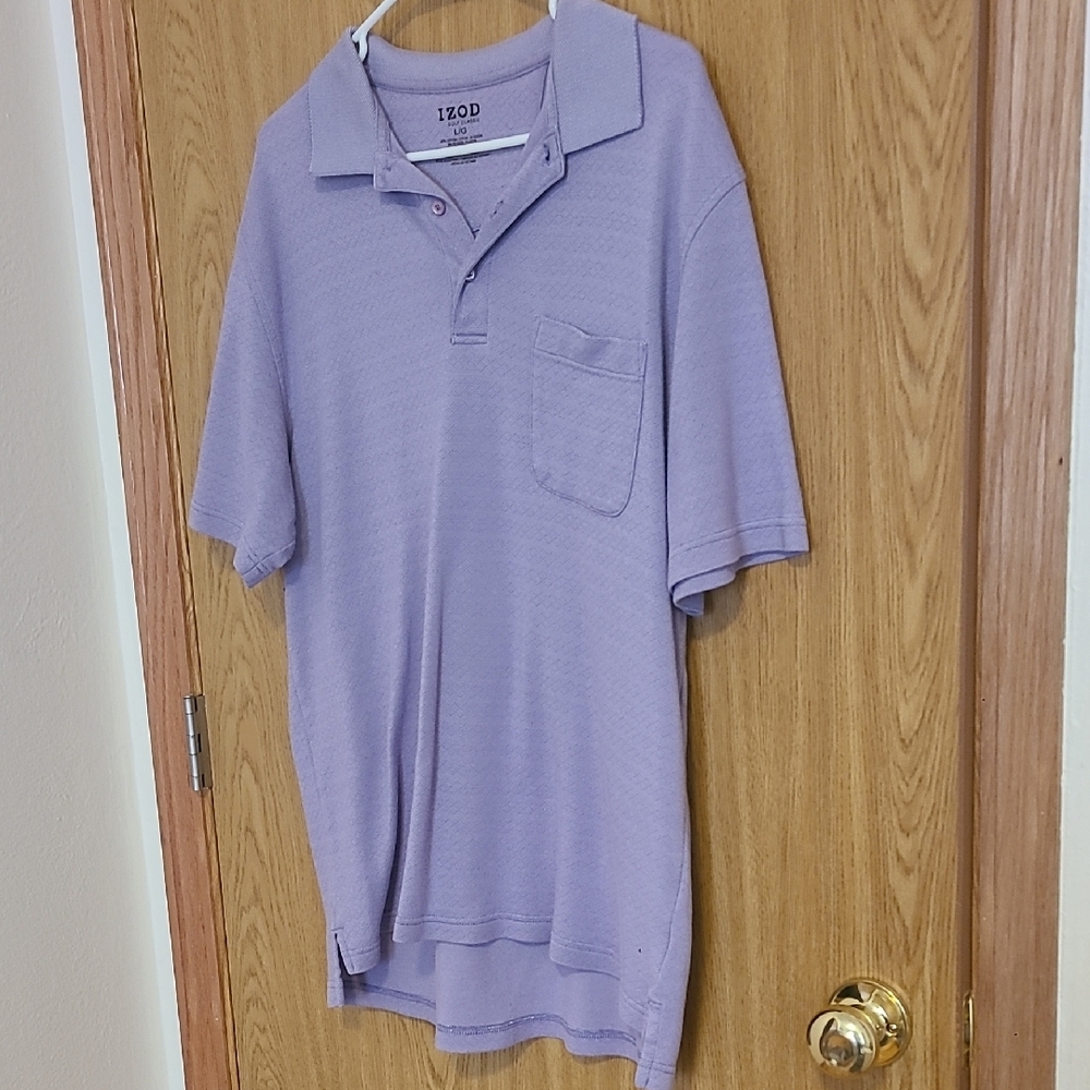 Izod Purple Polo Shirt Casual Knit